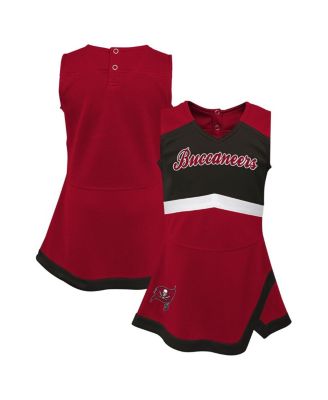 Outerstuff - Girls Toddler Red Tampa Bay Buccaneers Cheer Captain Dress with Bloomers