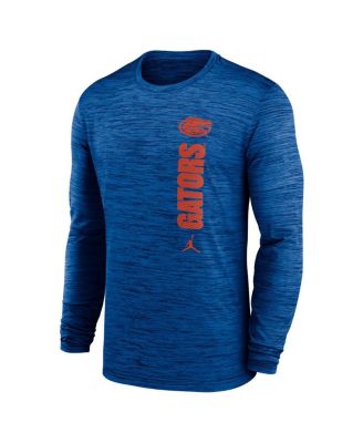 Men's Royal Florida Gators 2024 Sideline Velocity Performance Long Sleeve T-Shirt