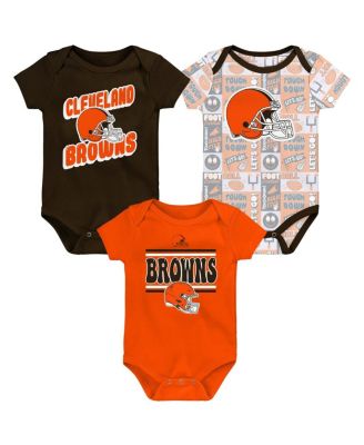 Outerstuff - Baby Boys and Girls 3-Pack Cleveland Browns Play Day Bodysuit Set