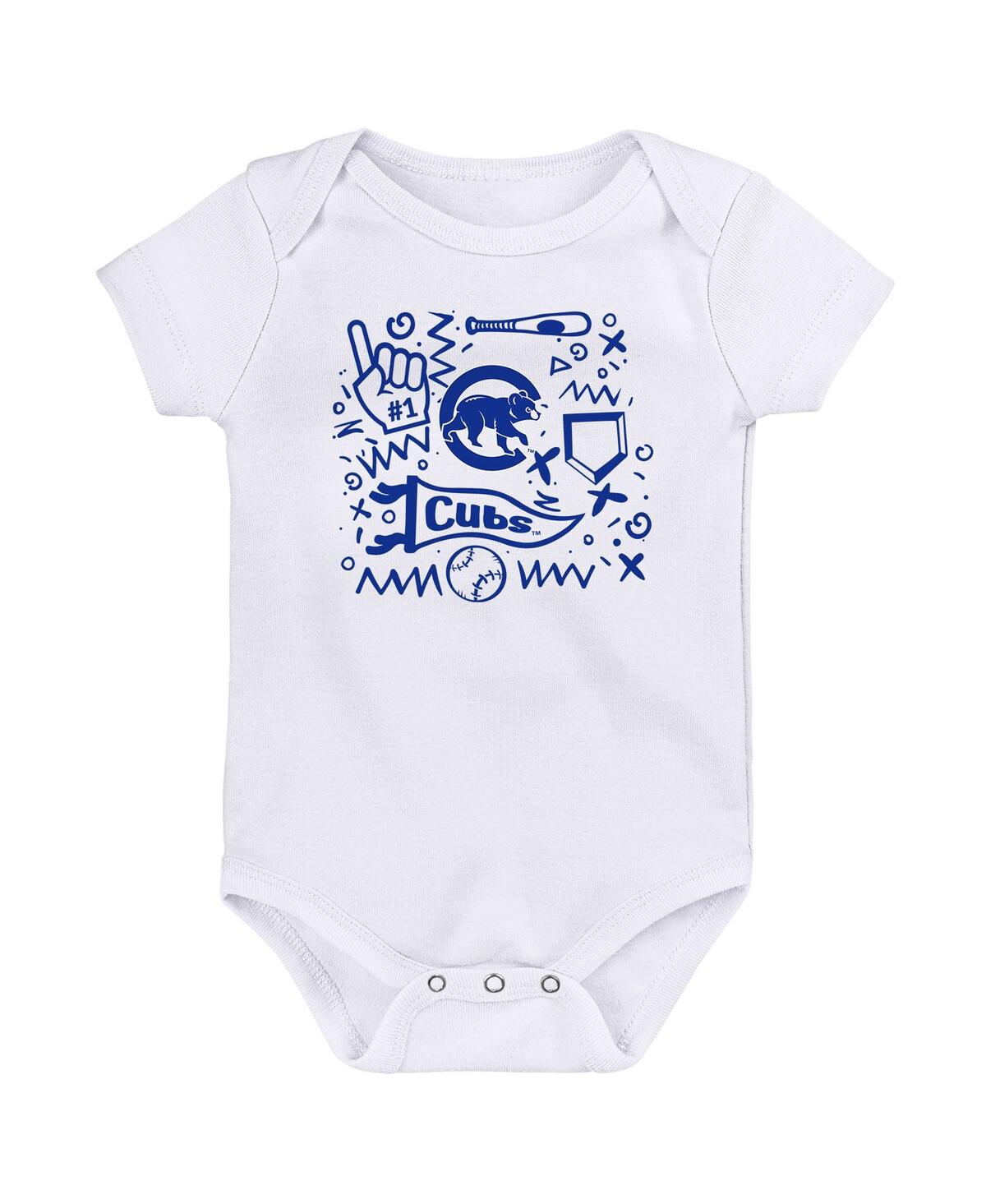 Outerstuff Baby Boys And Girls Blue Philadelphia Phillies Batter Up Bodysuit, Set Of 3 In Blue