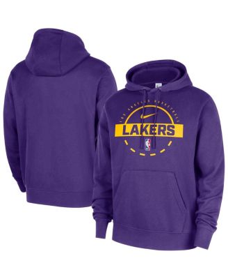 Nike - Men's Purple Los Angeles Lakers 2025/26 Authentic Practice Club Pullover Hoodie