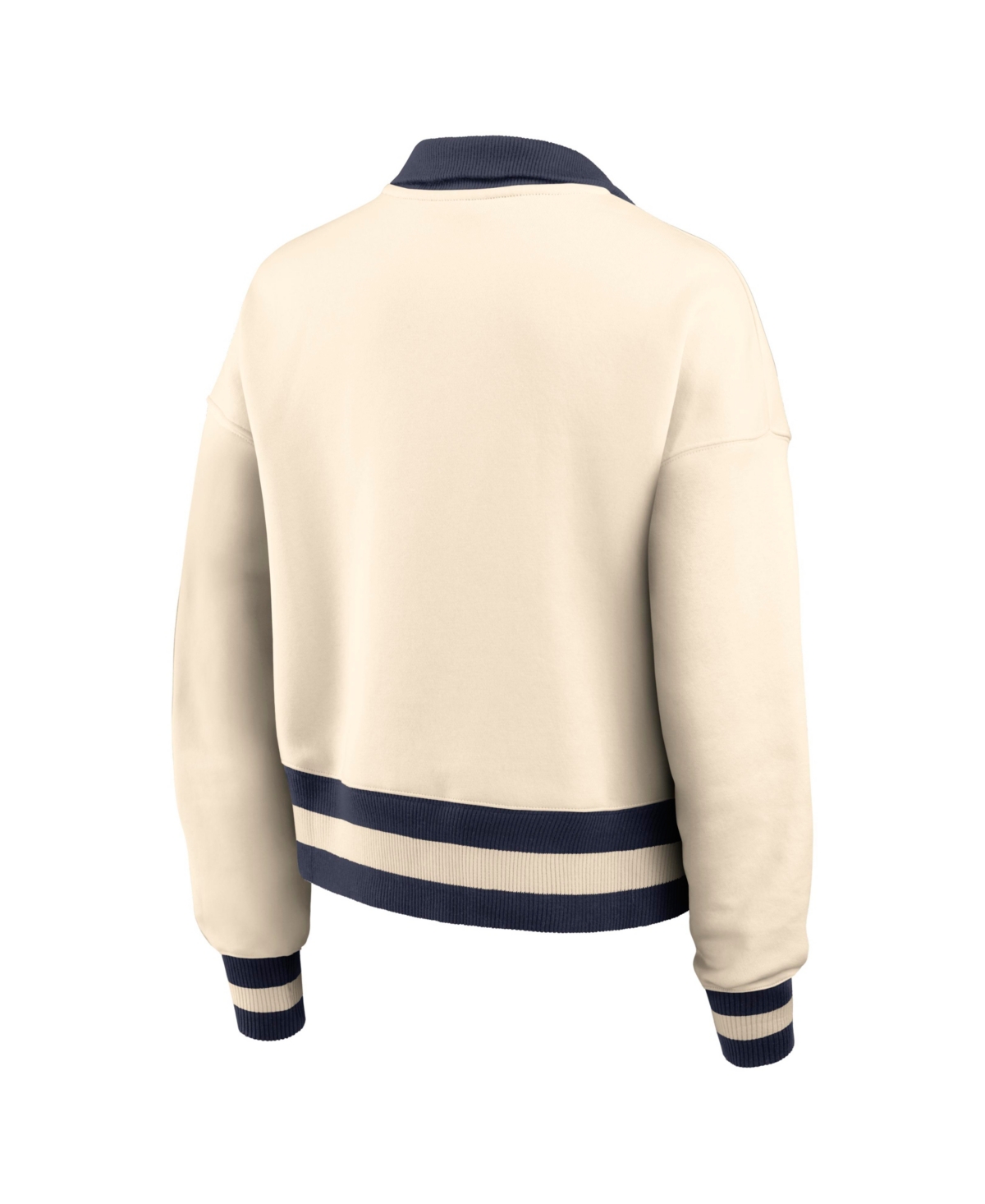Jordan Women's Michigan Legacy  Brand College Cropped 1/4-zip Crew In White