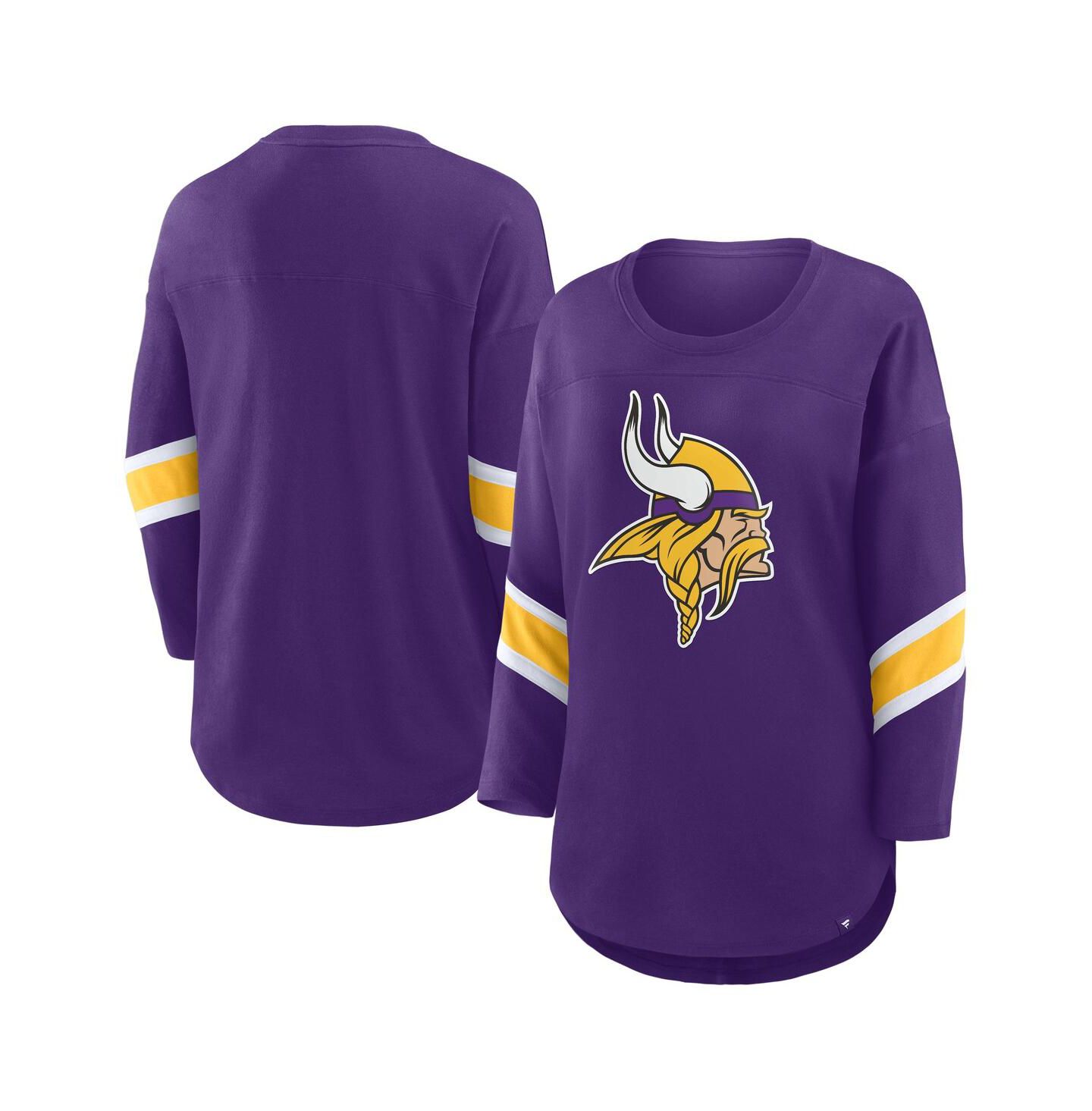 Женская футболка Fanatics Purple Minnesota Vikings Redzone 3/4-Sleeve — фото 1