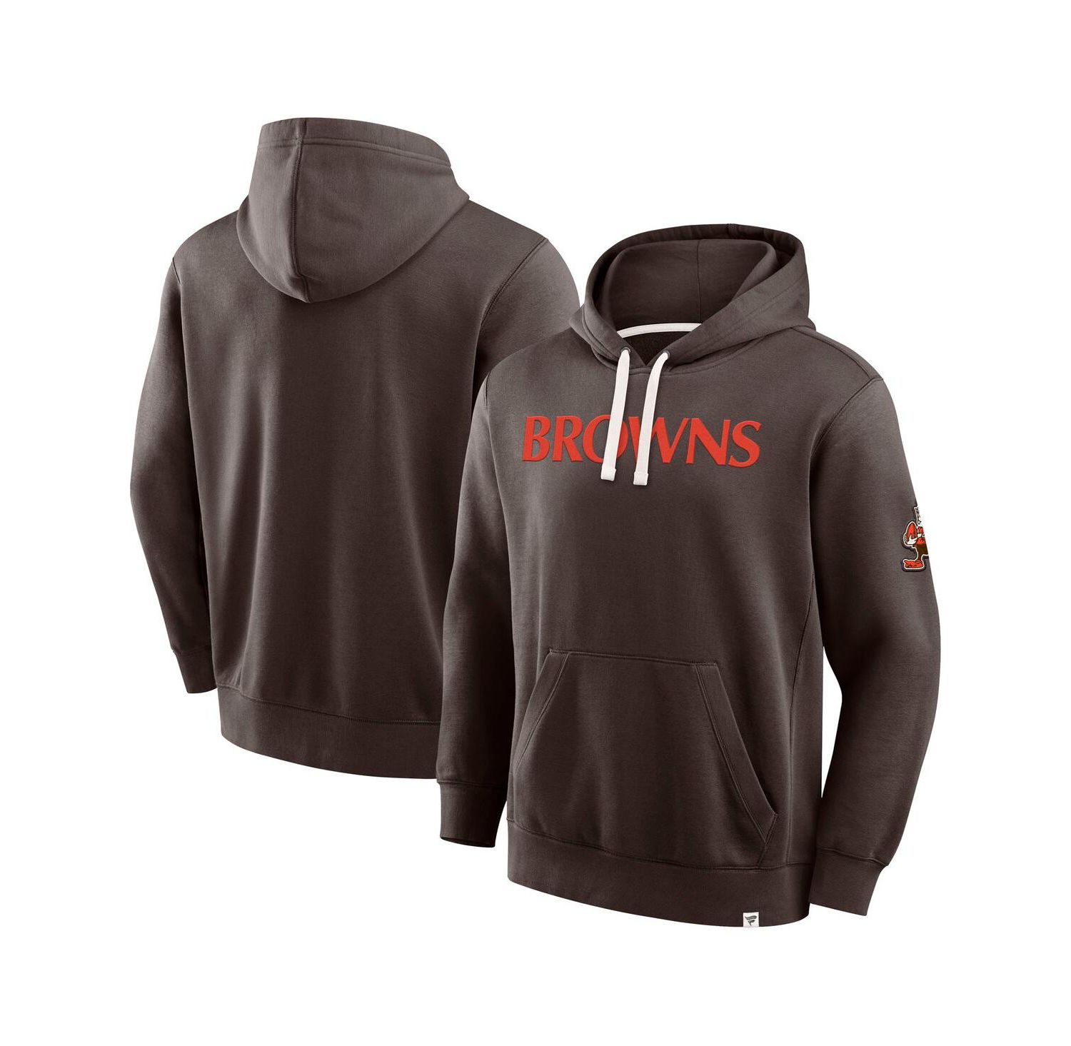 Men's Brown Cleveland Browns New Horizons Heritage Pullover Hoodie