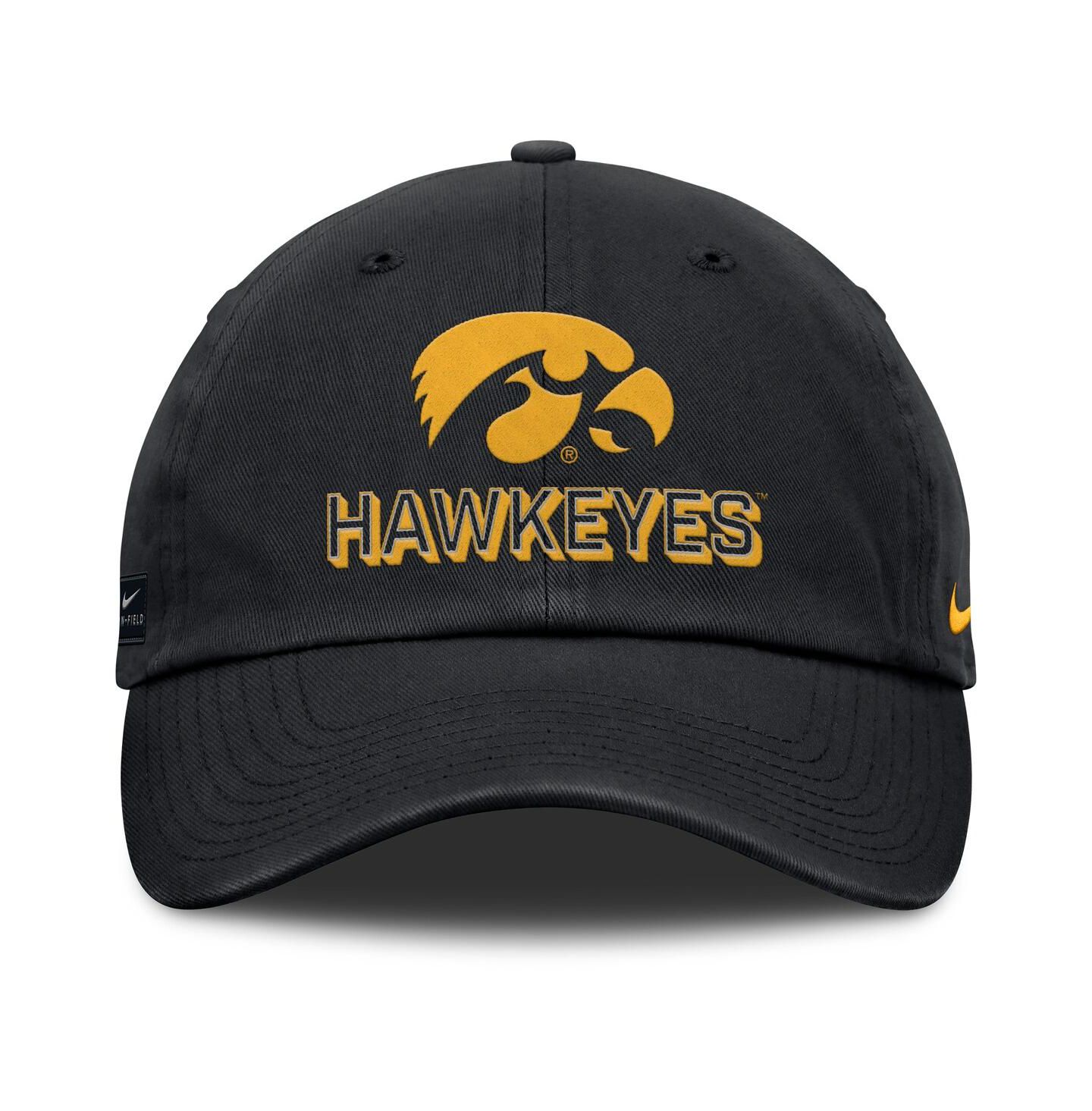 Мужская кепка Nike Black Iowa Hawkeyes 2025 On-Field Club Adjustable Hat — фото 2
