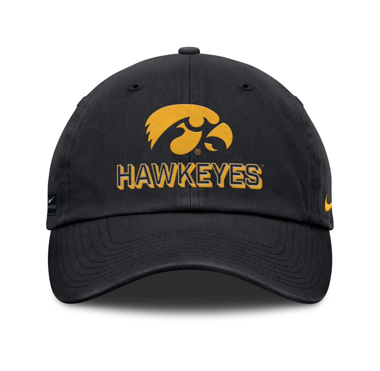 Men's Black Iowa Hawkeyes 2025 On-Field Club Adjustable Hat