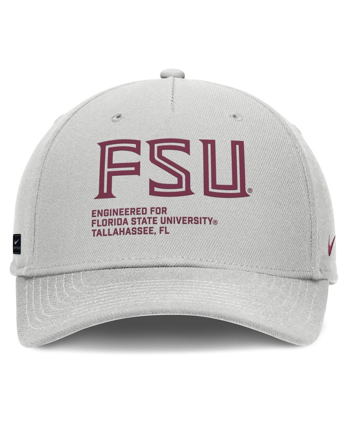Nike Men's Gray Florida State Seminoles 2025 Sideline Dust Pinched Rise Adjustable Hat In Gray