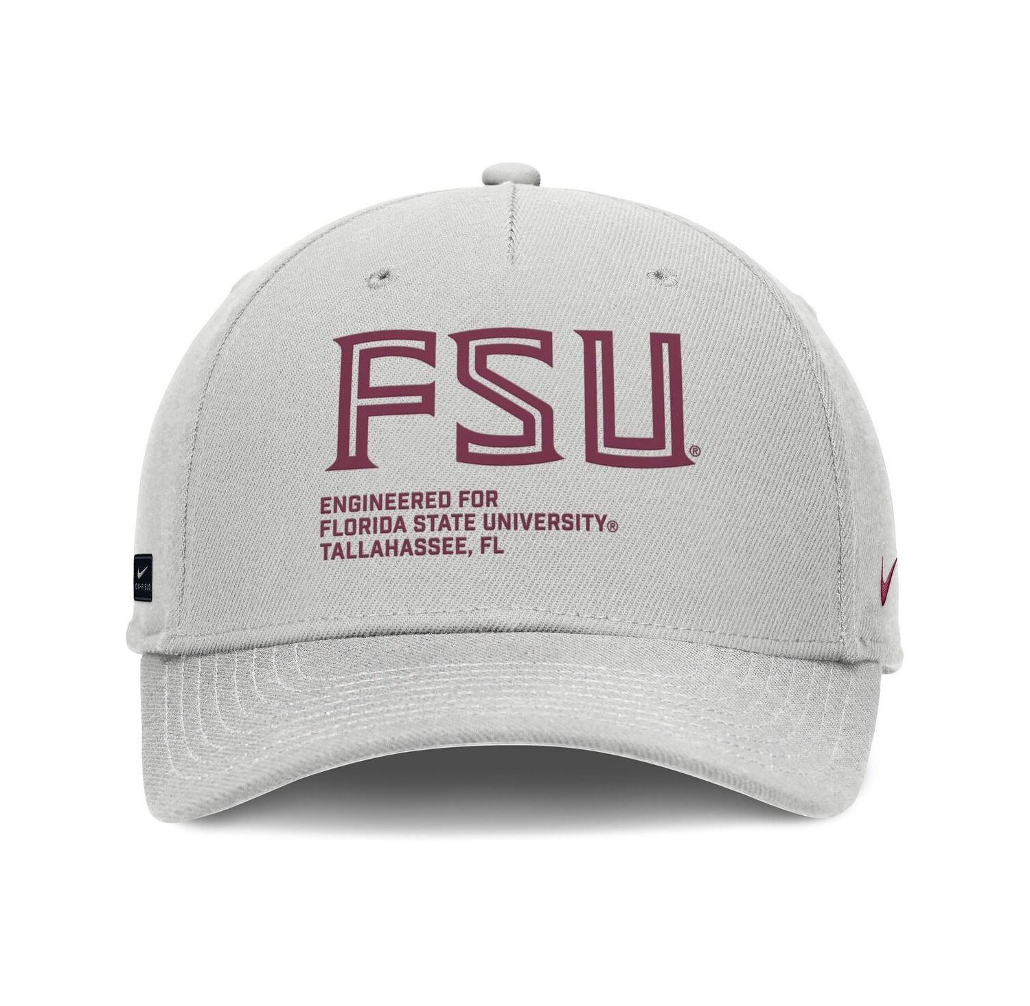 Men's Gray Florida State Seminoles 2025 Sideline Dust Pinched Rise Adjustable Hat