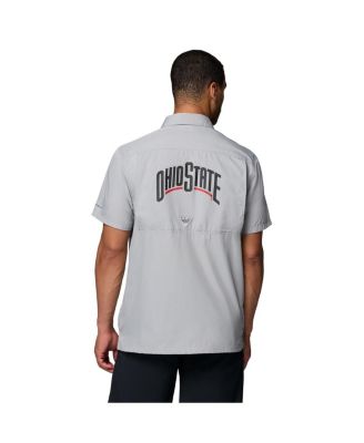 Men's Gray Ohio State Buckeyes Slack Tide Camp Button-Up Shirt