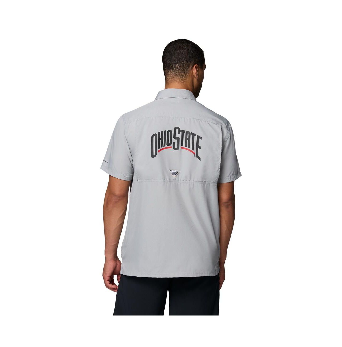 Мужская рубашка Columbia Gray Ohio State Buckeyes Slack Tide Camp Button-Up — фото 2