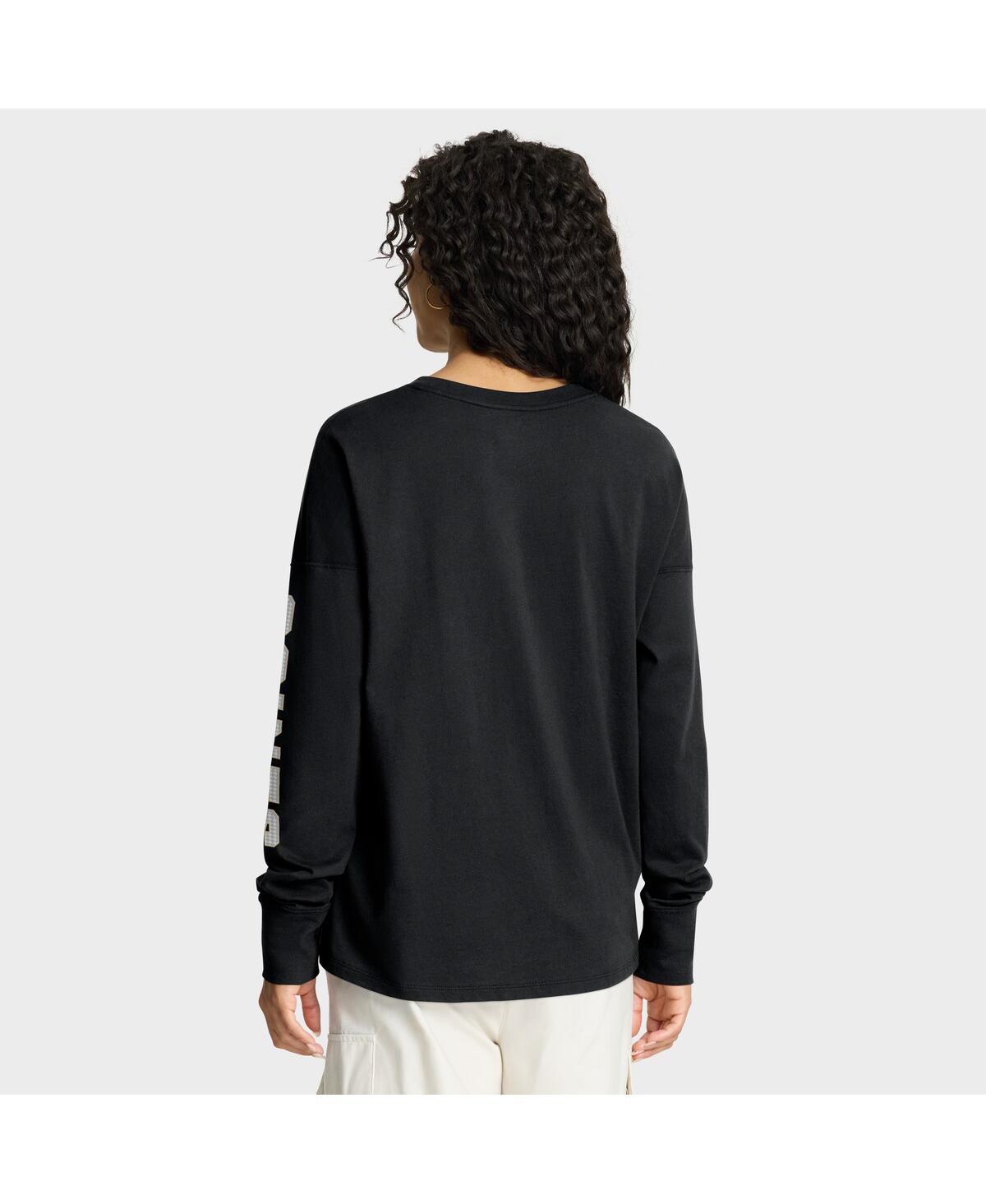 Fanatics Women's Black New Orleans Saints Hometown Sweep Long Sleeve V-neck T-shirt In Black