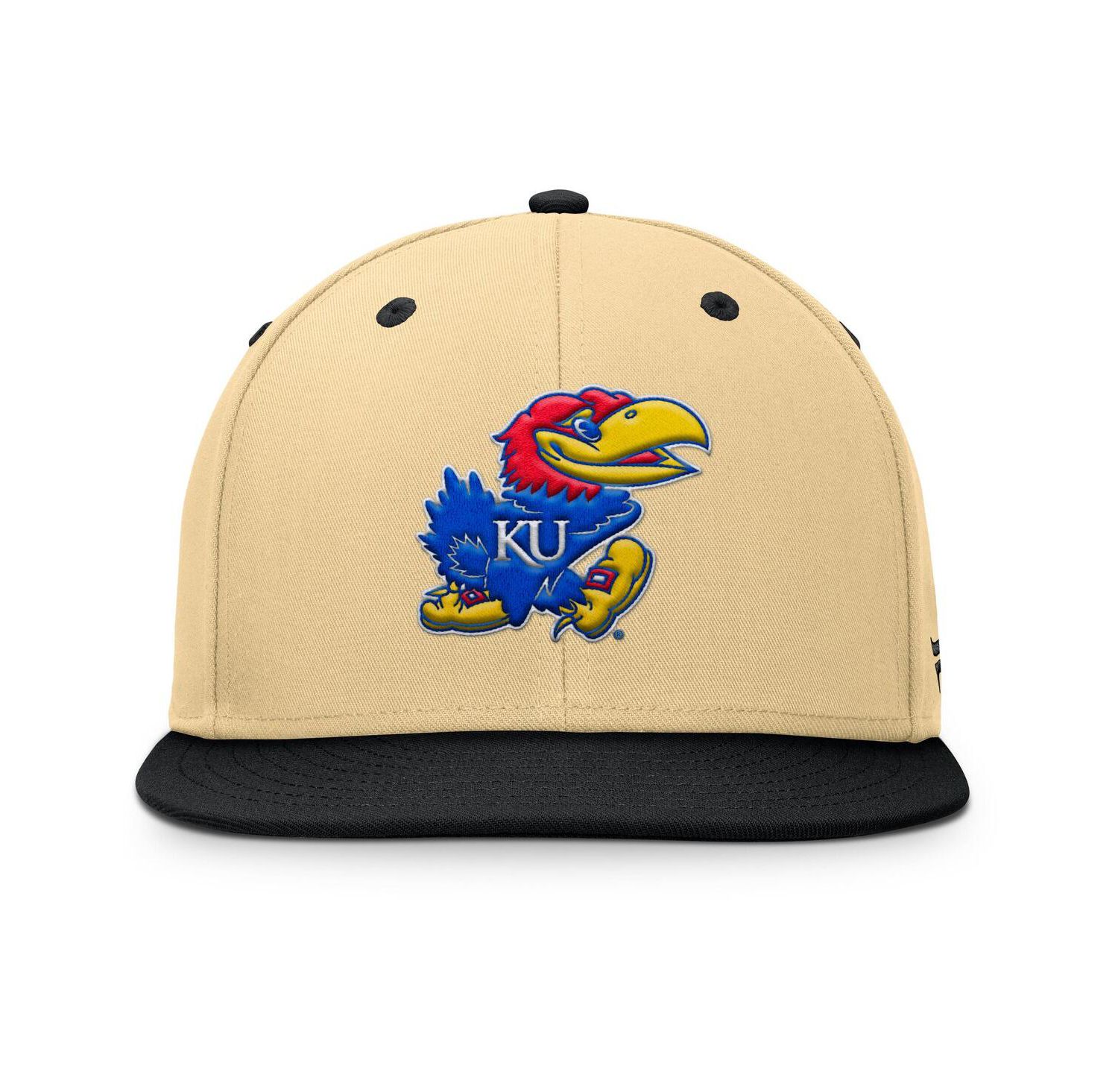 Men's Khaki/Black Kansas Jayhawks Balance Fitted Hat