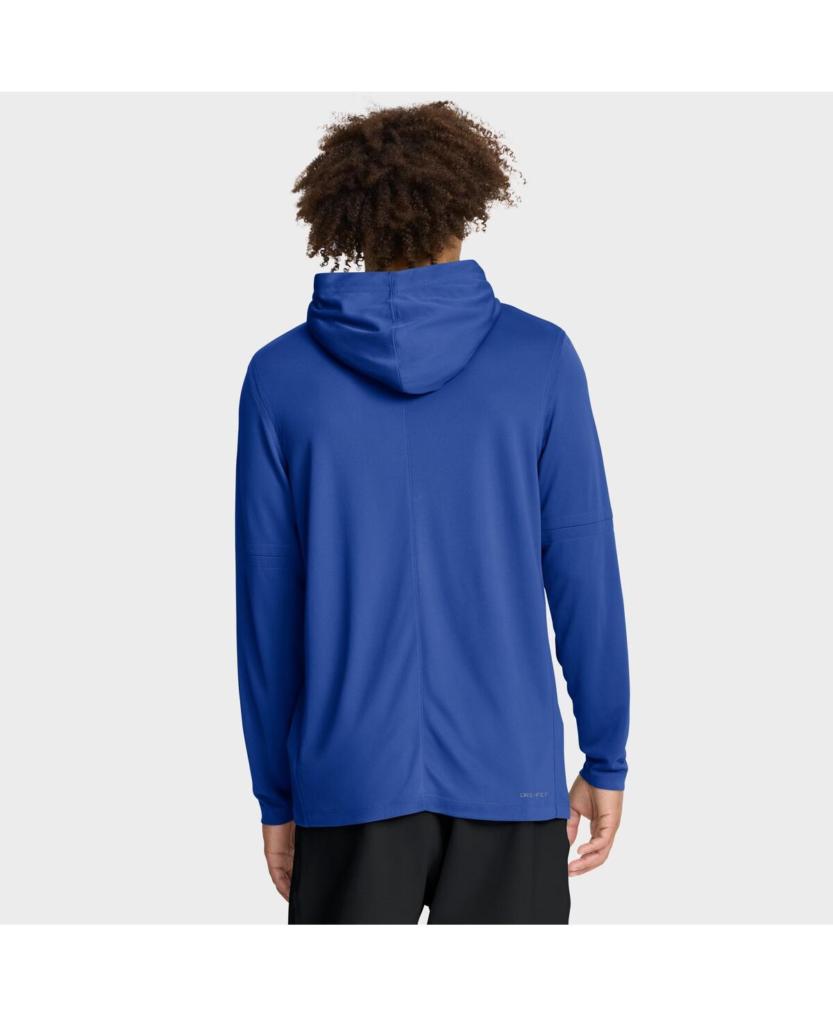 Nike Duke Sideline  Men's Dri-fit College Long-sleeve Hooded Top In Blue