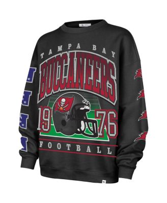 Women's Charcoal Tampa Bay Buccaneers Go Big Oversized Pullover Sweatshirt
