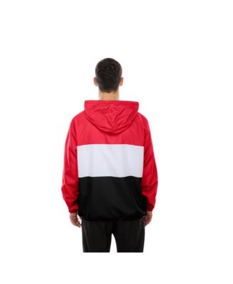 Men's Scarlet San Francisco 49ers Ripstop Quarter-Zip Hooded Windbreaker