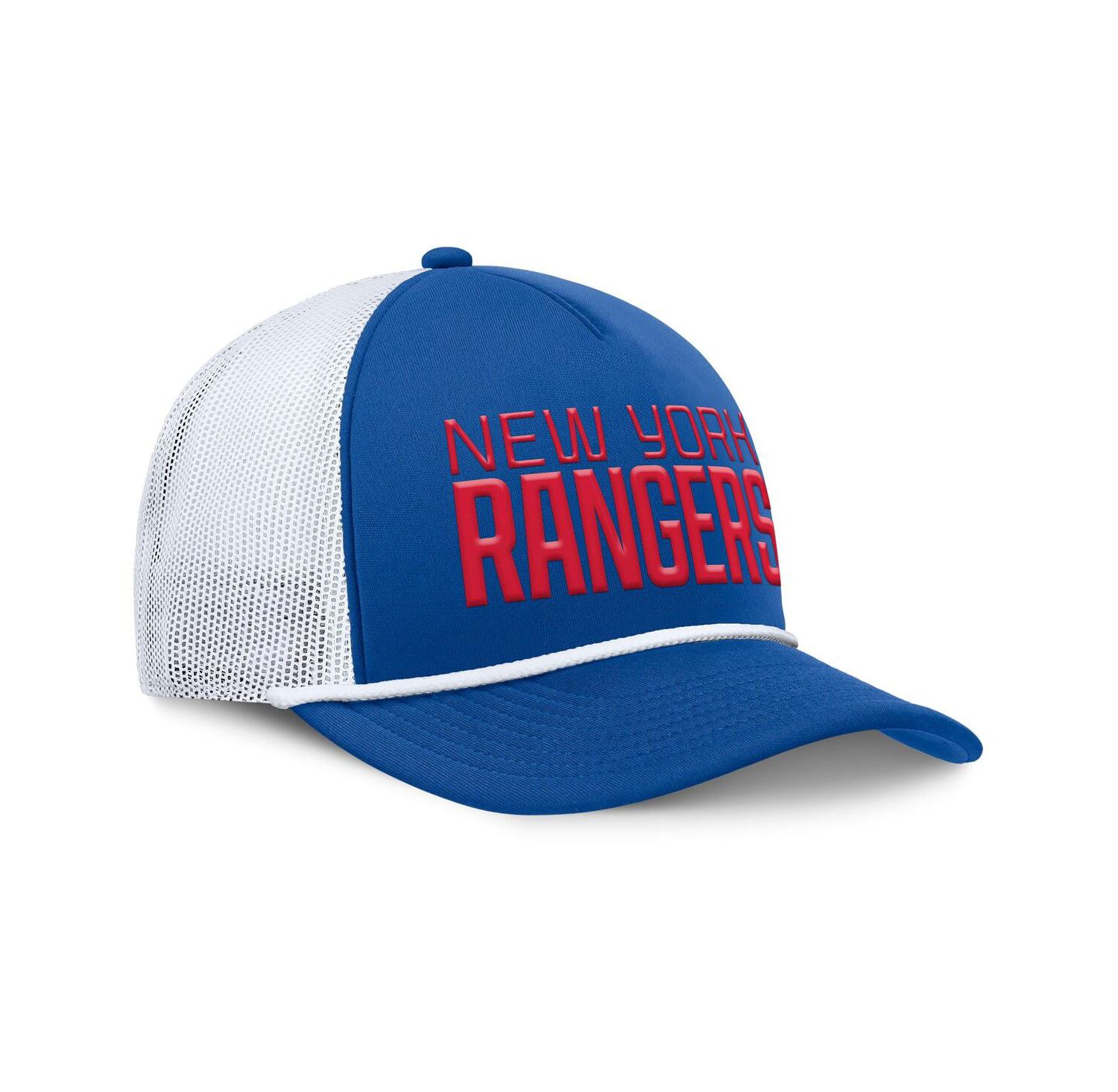 Men's Blue/White New York Rangers Heritage Dutch A-Frame Trucker Adjustable Hat
