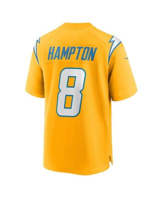 Men's Omarion Hampton Gold Los Angeles Chargers Alternate Charger Power Game Player Jersey