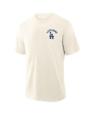 Men's Cream Los Angeles Dodgers Nostalgia Stadium Slub T-Shirt