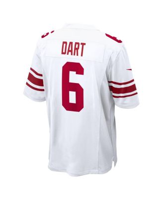 Men's Jaxson Dart White New York Giants Game Jersey