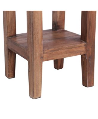 Plant Stand Solid Mahogany Wood, 11.8" x 11.8" x 29.5"