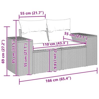 Garden Sofa Black, Blue
