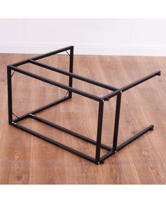 Coffee Tray Side Sofa End Table Ottoman Couch Stand TV Lap W/Glass Top