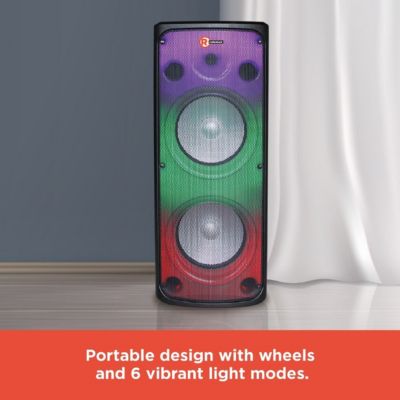 Dual 10-Inch 2-Way Rechargeable Battery Speaker Box Portable