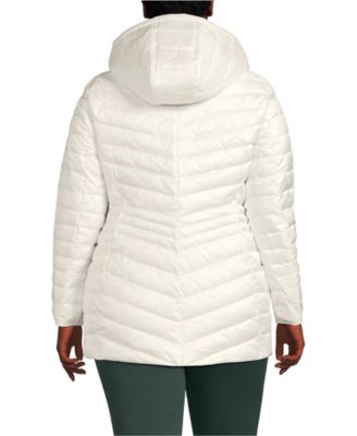 Plus Size Wanderweight Packable Down Hooded Long Jacket