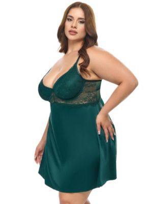 Plus Size Dawn Satin Babydoll