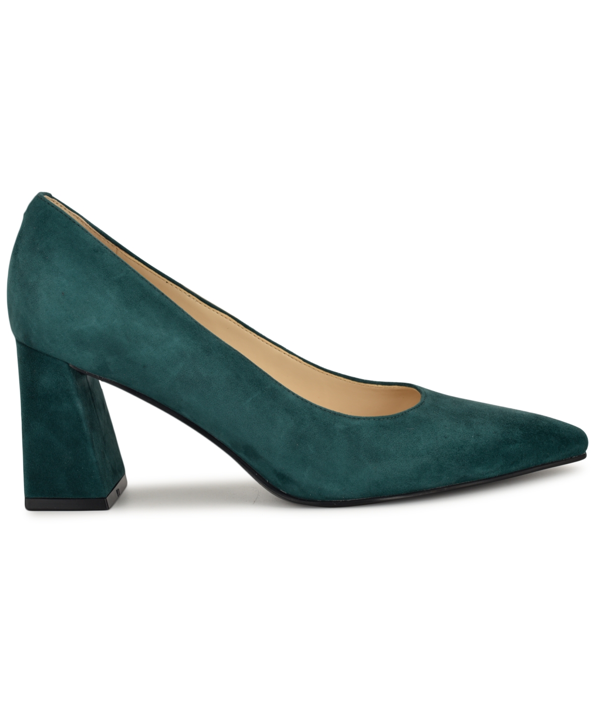 Nine West Women's Monda Block Heel Slip-on Dress Pumps In Green