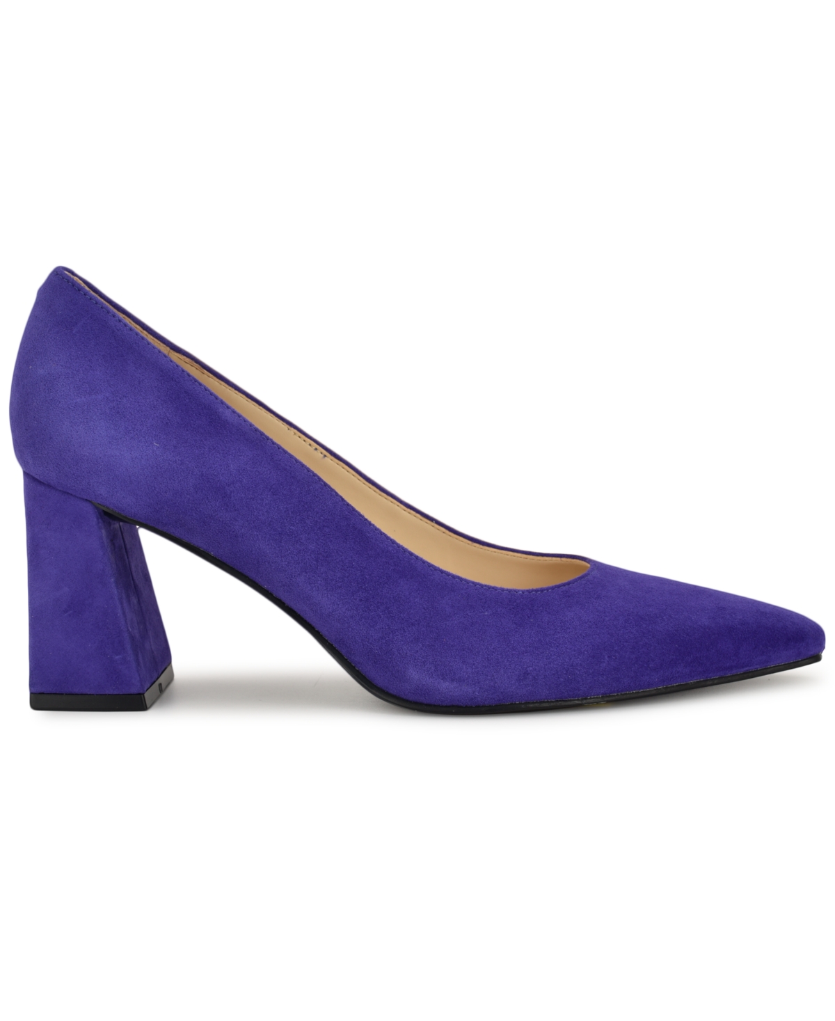 Nine West Women's Monda Block Heel Slip-on Dress Pumps In Purple