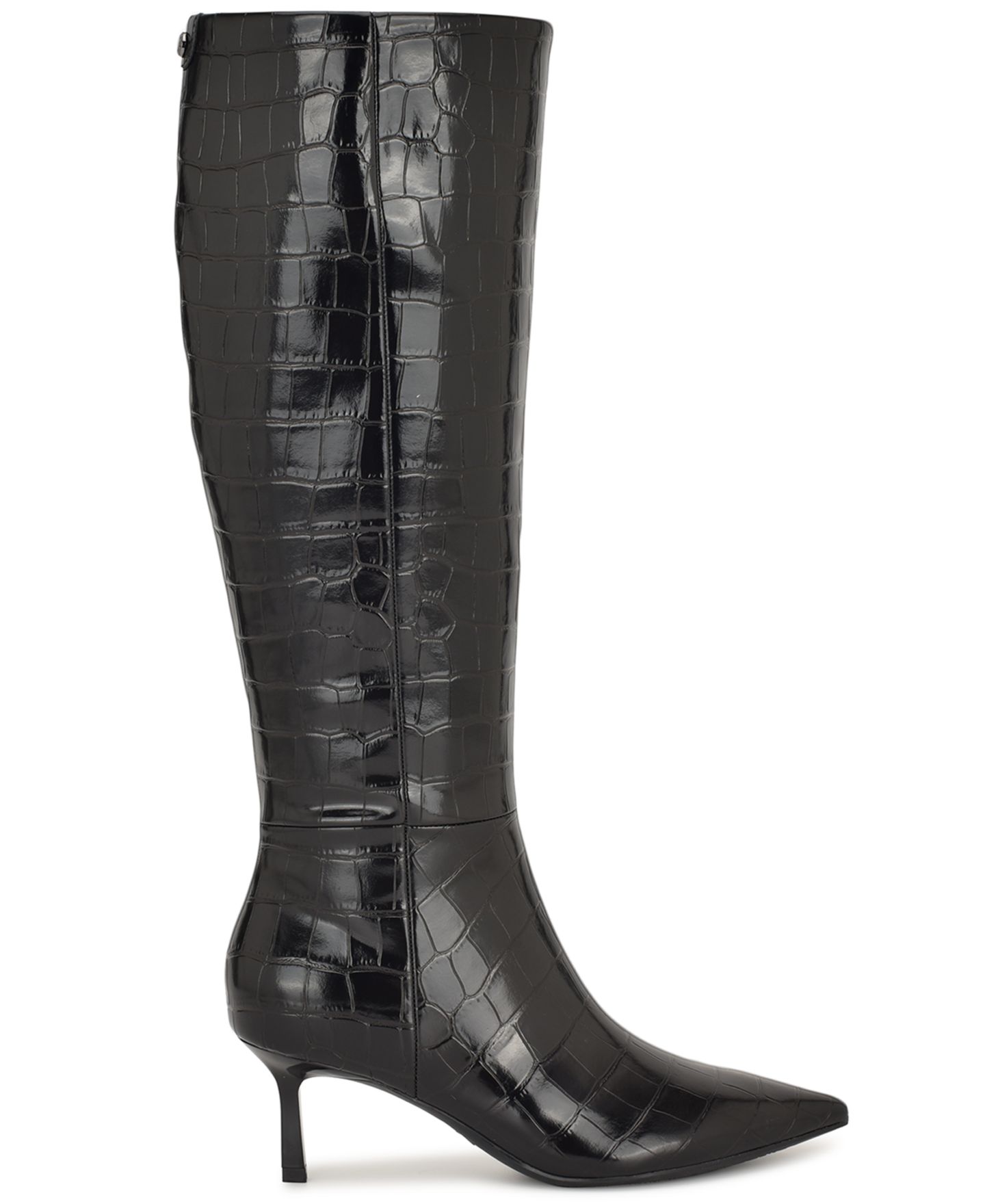 Женские ботинки Nine West Kimdee 9X9 Tall Stiletto Dress Boots Regular & Wide Calf, цвет: Чёрный — фото 2