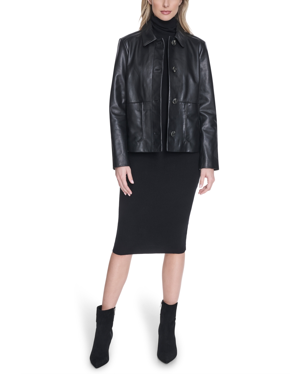 Cole Haan Women's Button Front Jacket In Black