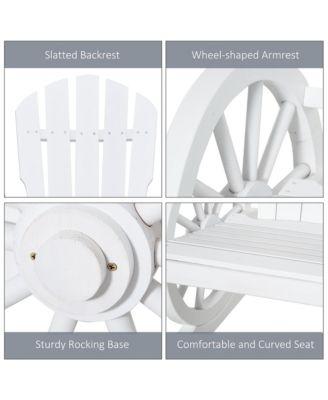 Adirondack Rocking Chair with Slatted Design,