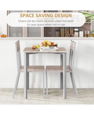 5 Piece Compact Contemporary Dining Room Table with Chairs Set