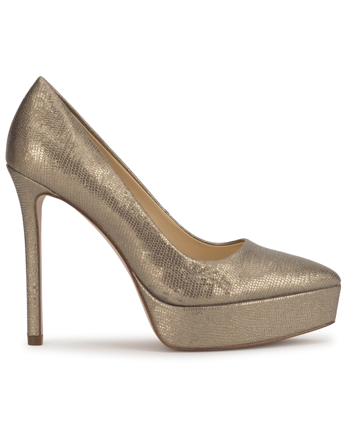 Jessica Simpson Sinelia Pointed Toe Platform Pump In Gold