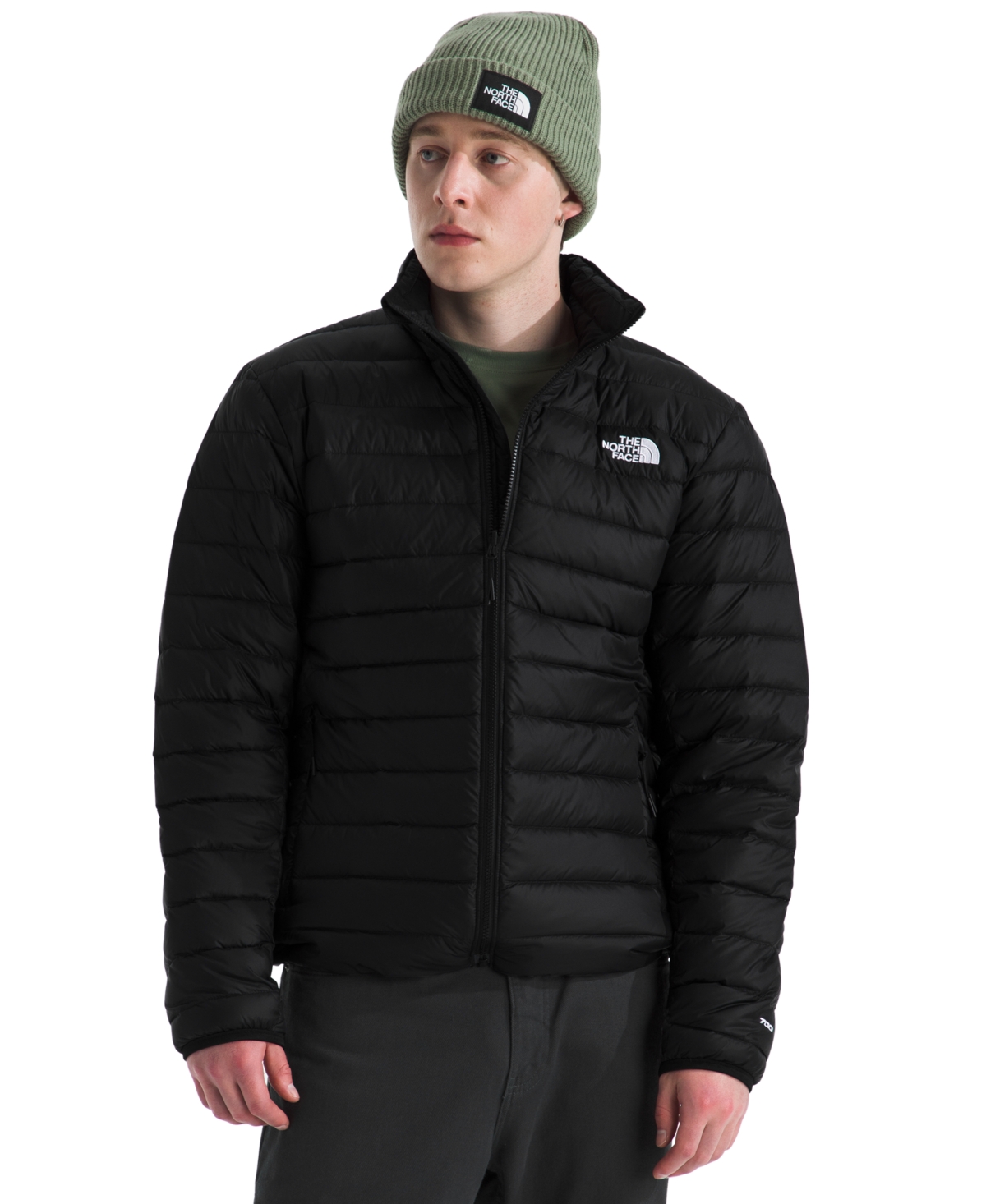 The North Face Padded High Neck Jacket With Side Pockets In Black