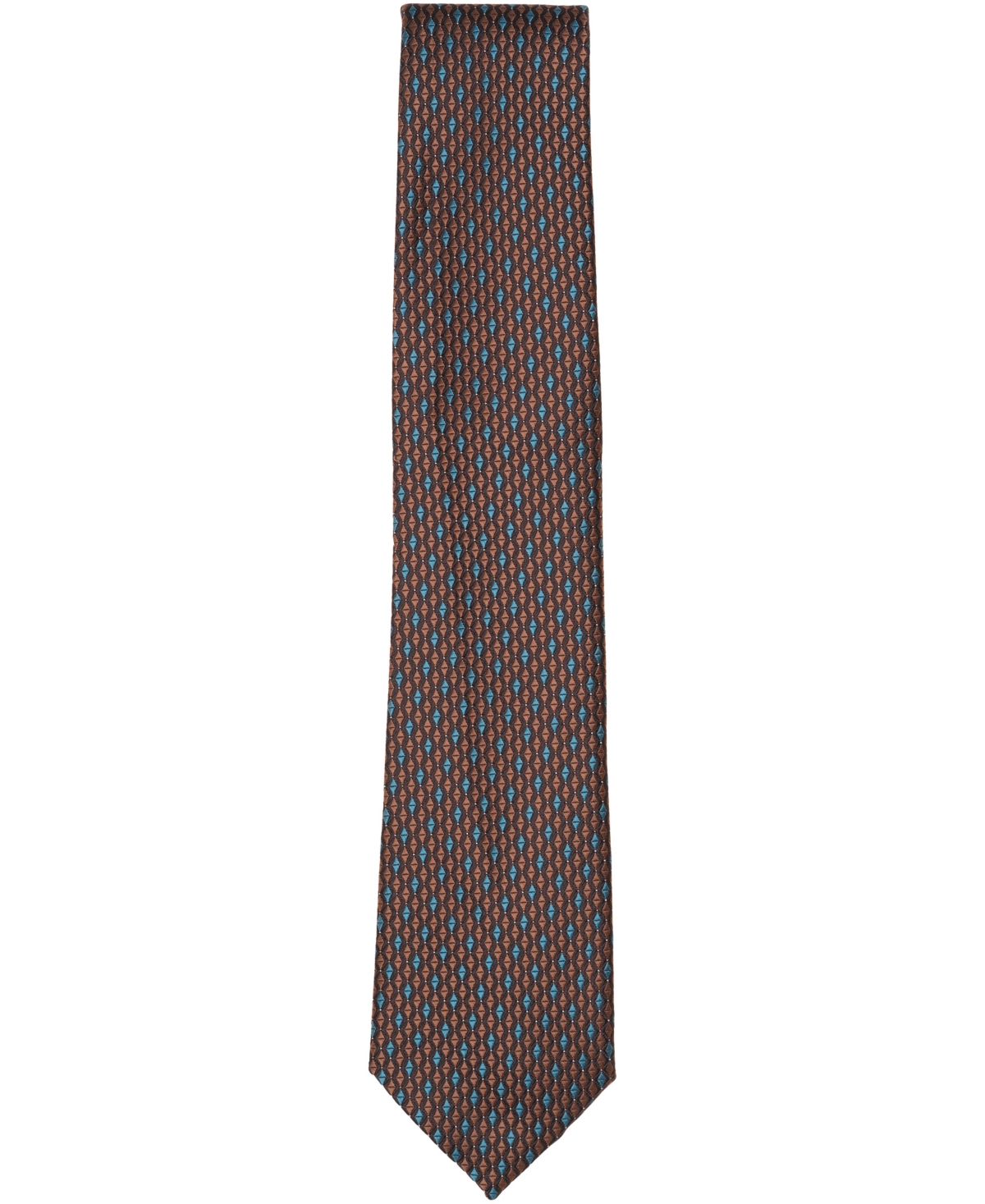 Perry Ellis Portfolio Men's Nilsson Geometric Tie In Brown