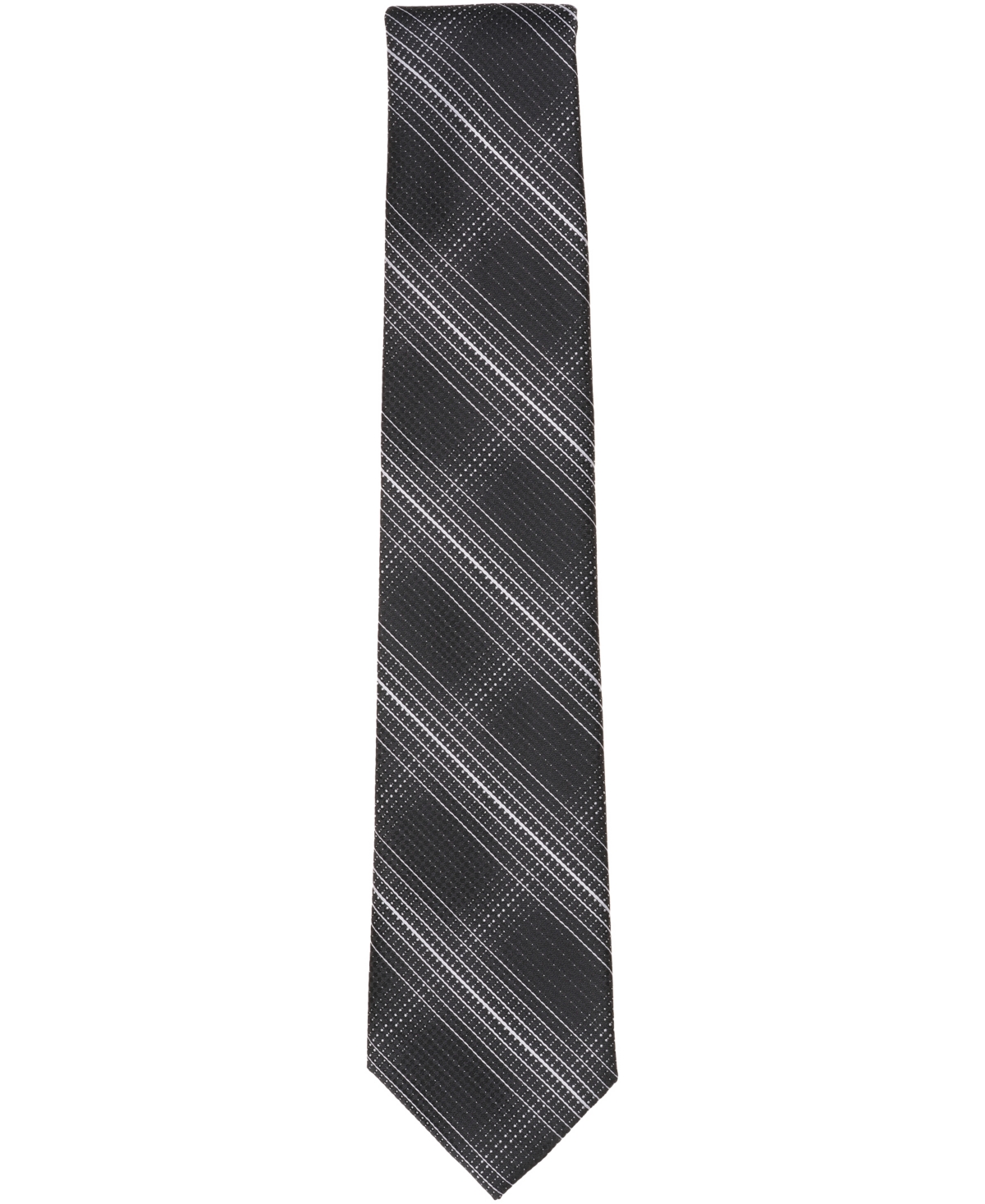 Perry Ellis Portfolio Men's Borlan Plaid Tie In Black