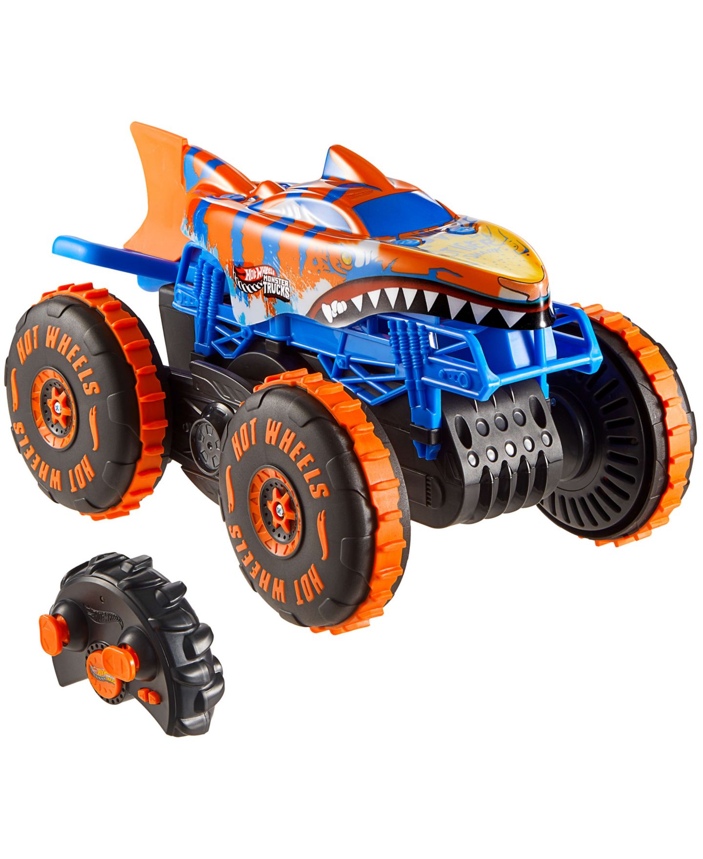 Детская игрушка Hot Wheels Monster Trucks Tiger Shark Climber RC Vehicle — фото 1