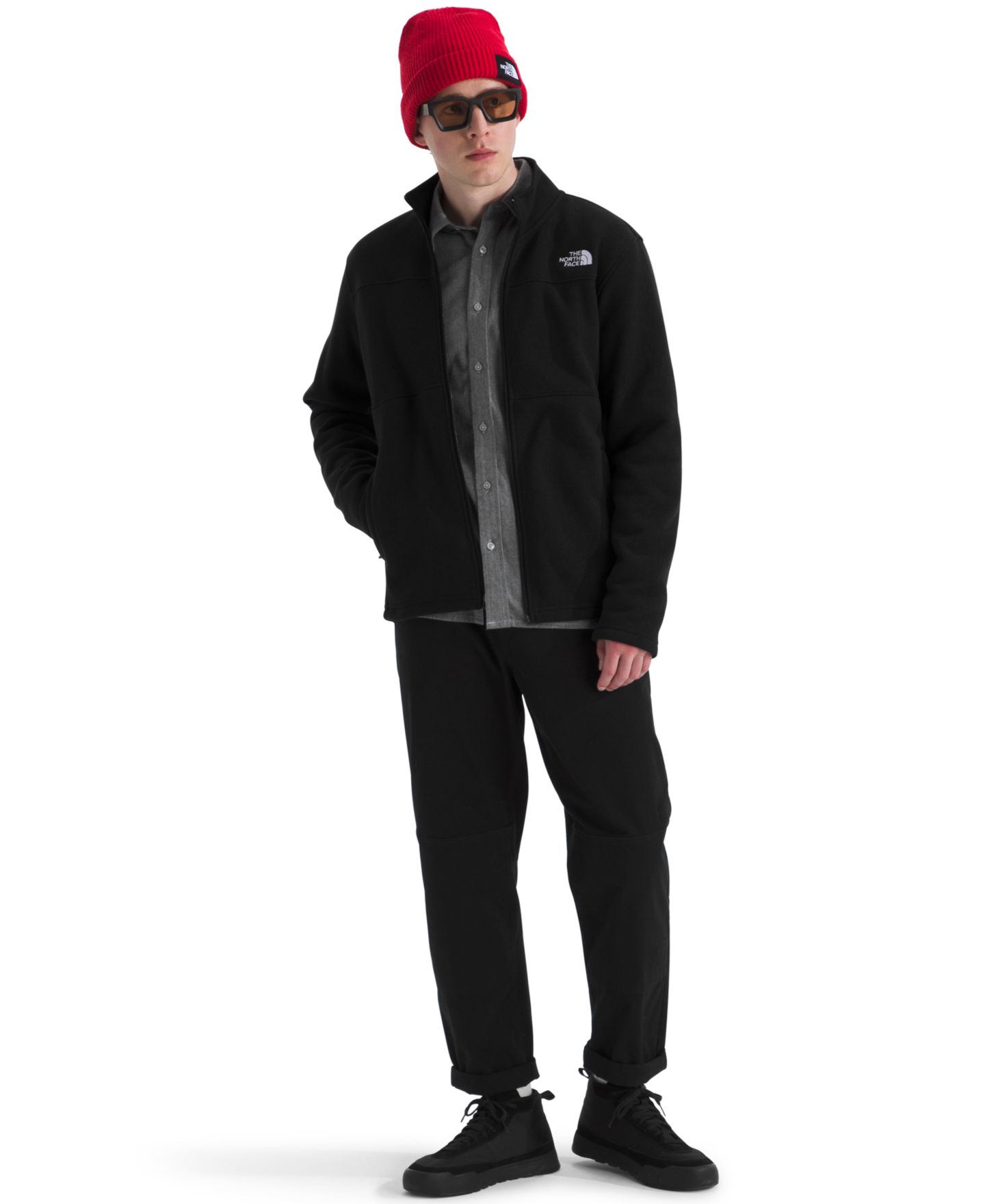 Мужская куртка The North Face Gordon Lyons на молнии, цвет: Чёрный меланжевый — фото 2