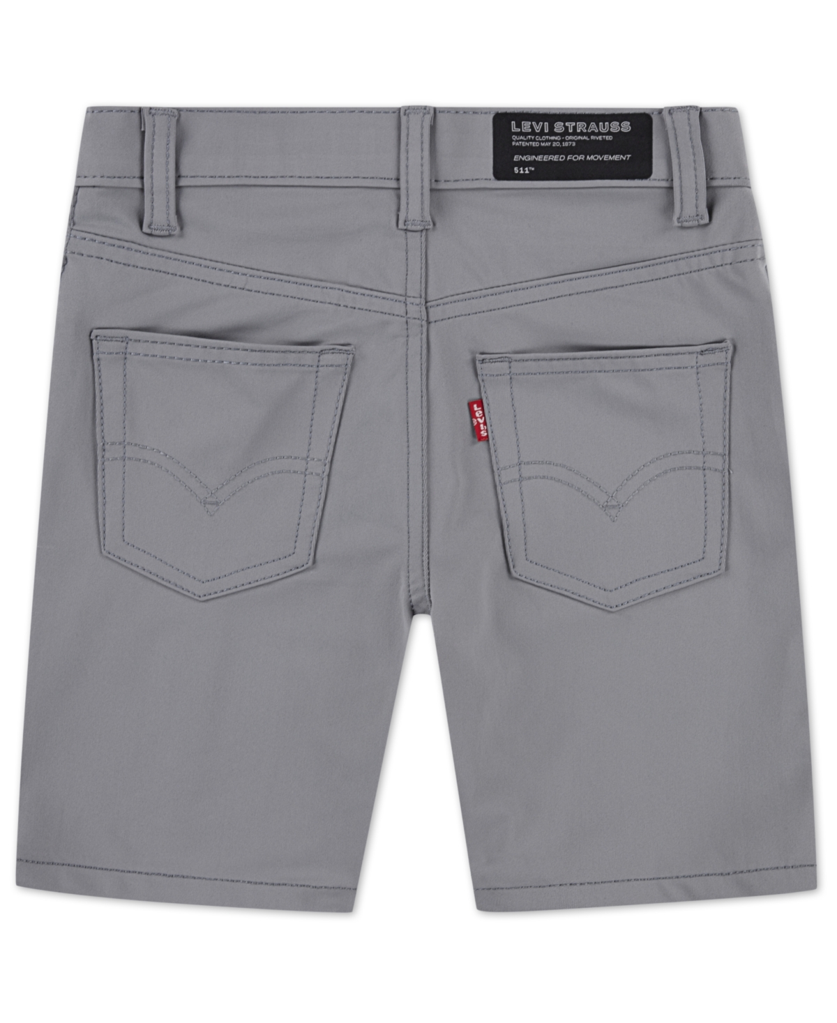 Levi's Big Boys 511 Slim Fit Performance Stretch Shorts In Gray