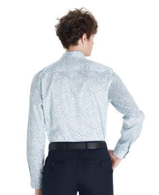 Men's Front Floral Print Dress Shirt, Macy's Exclusive