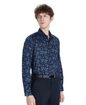 Men's Tossed Bouquet Print Dress Shirt, Macy's Exclusive