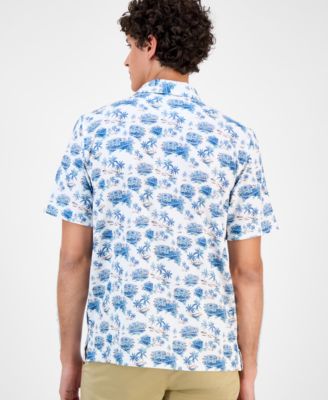 Men's Bahama Coast Palm Scape Quick Dry Performance Polo Shirt