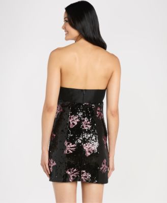 Women's Strapless Sequined Dress