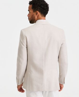 Men's Classic-Fit Tan Herringbone Blazer