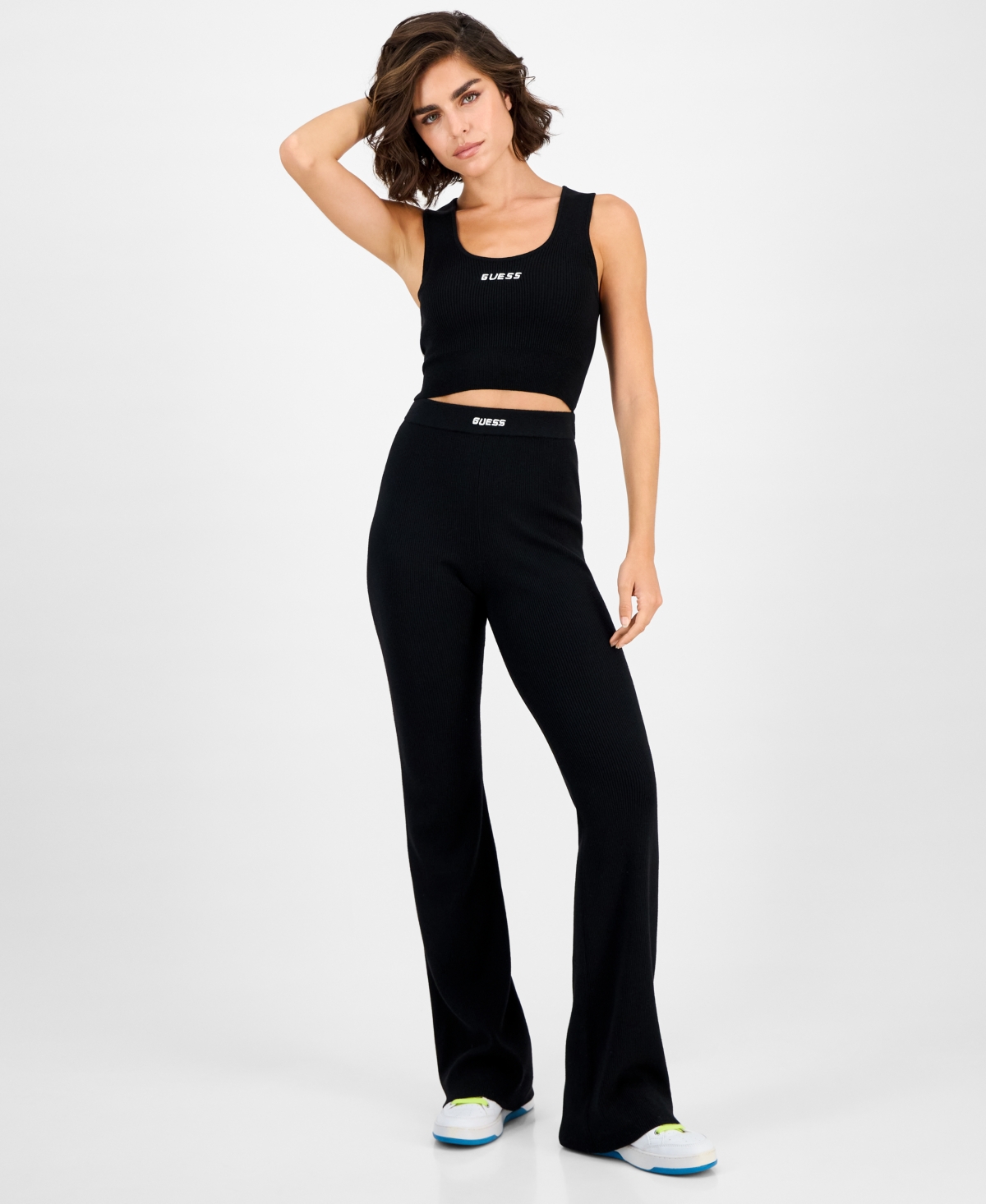 Guess Women's Flaminia Ribbed Knit Bralette In Black