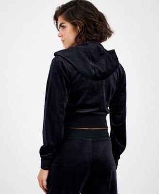 Women's Couture Cropped Velour Hoodie
