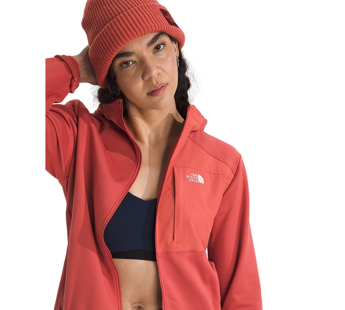The North Face Women's Performance Fleece Full Zip Hoodie In Red